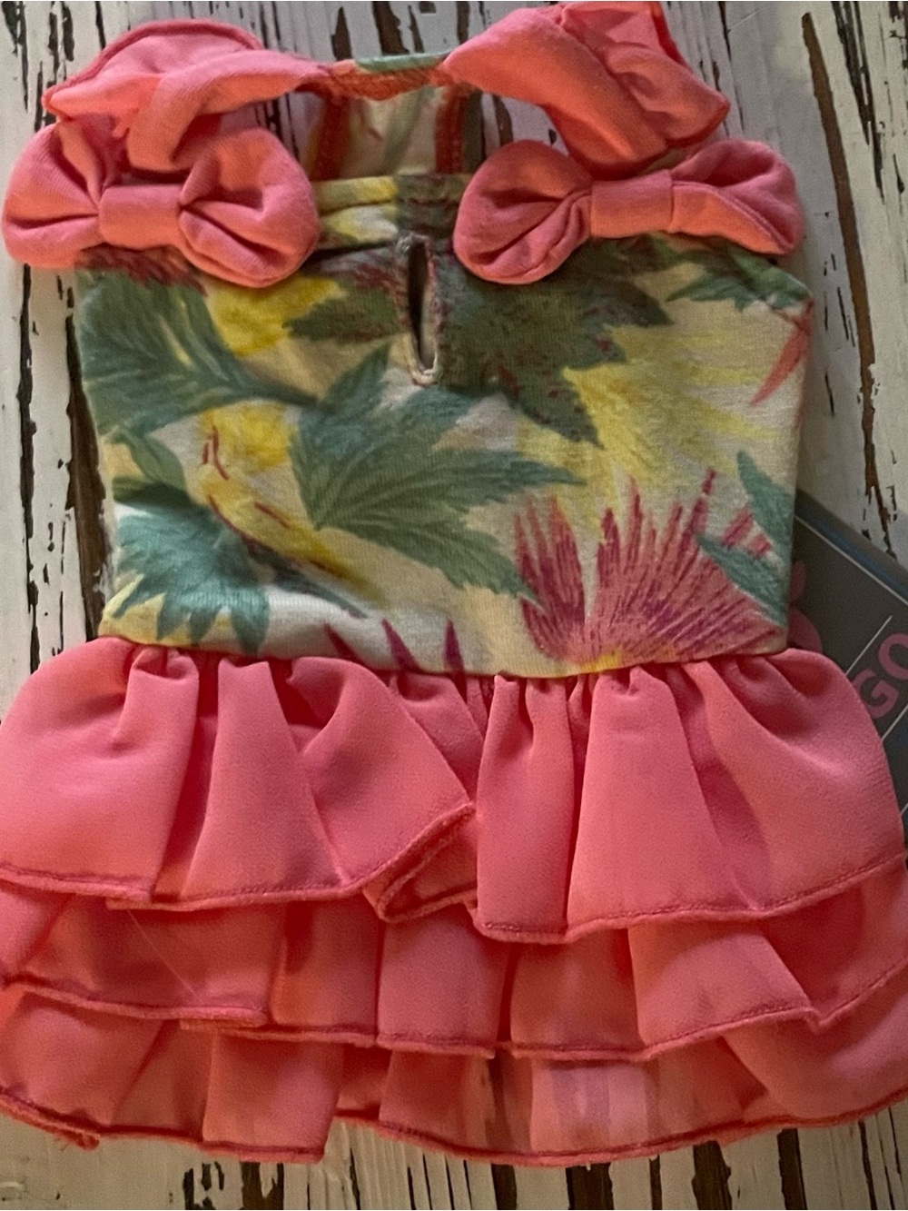 Floral Ruffle Dress with Bow Straps